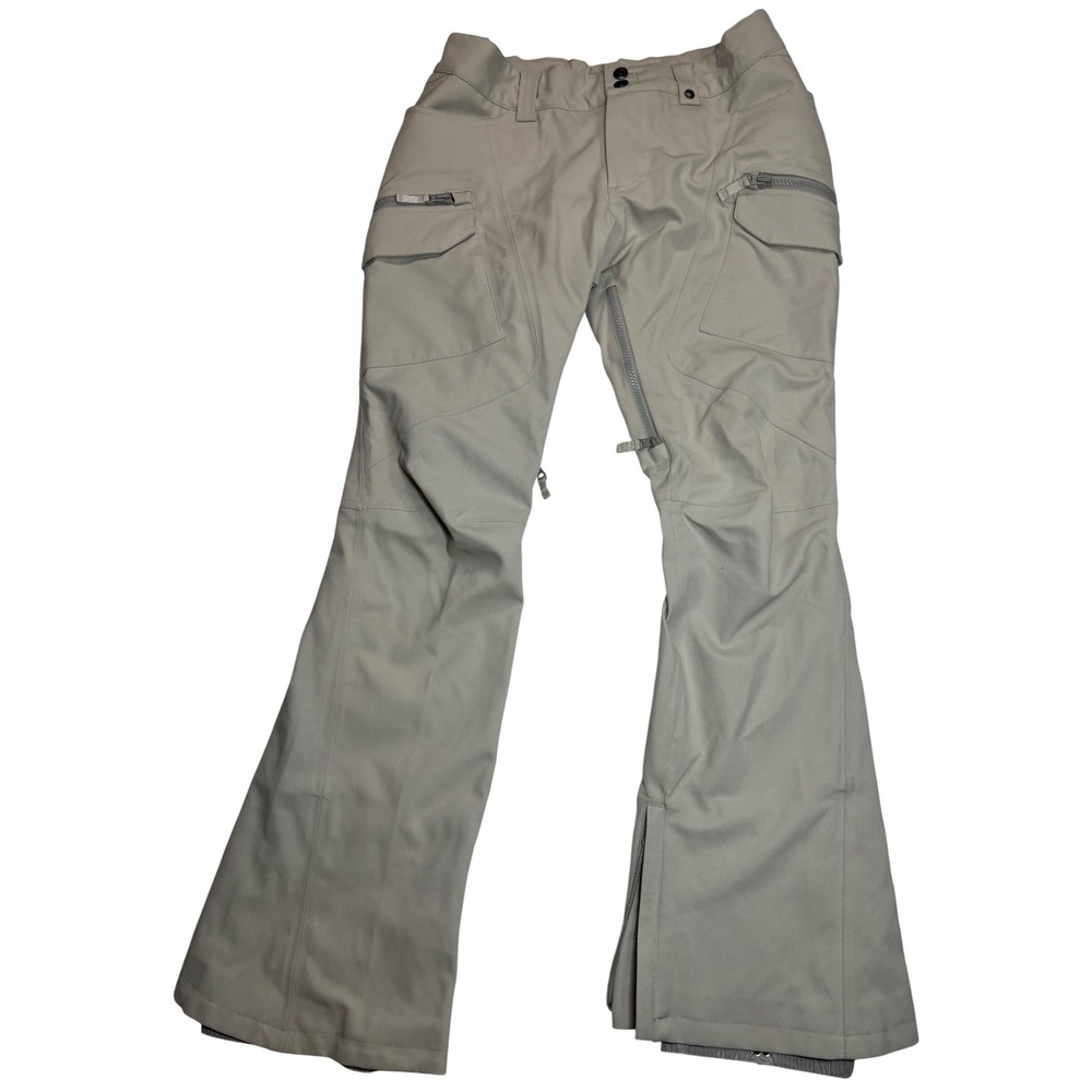Burton Snow Pants Women's Tan Excellent Cargo Ski Snowboard Vented Beige 33x30